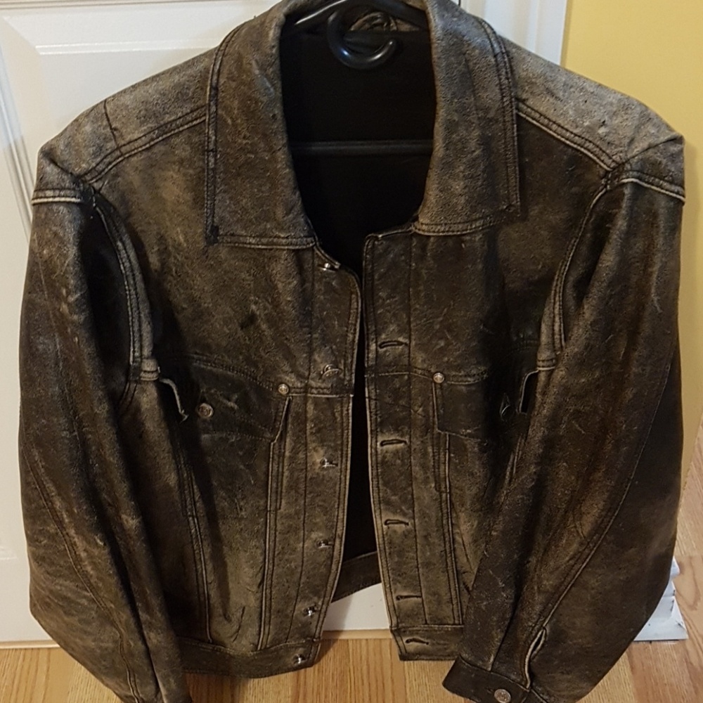 Versace leather jacket